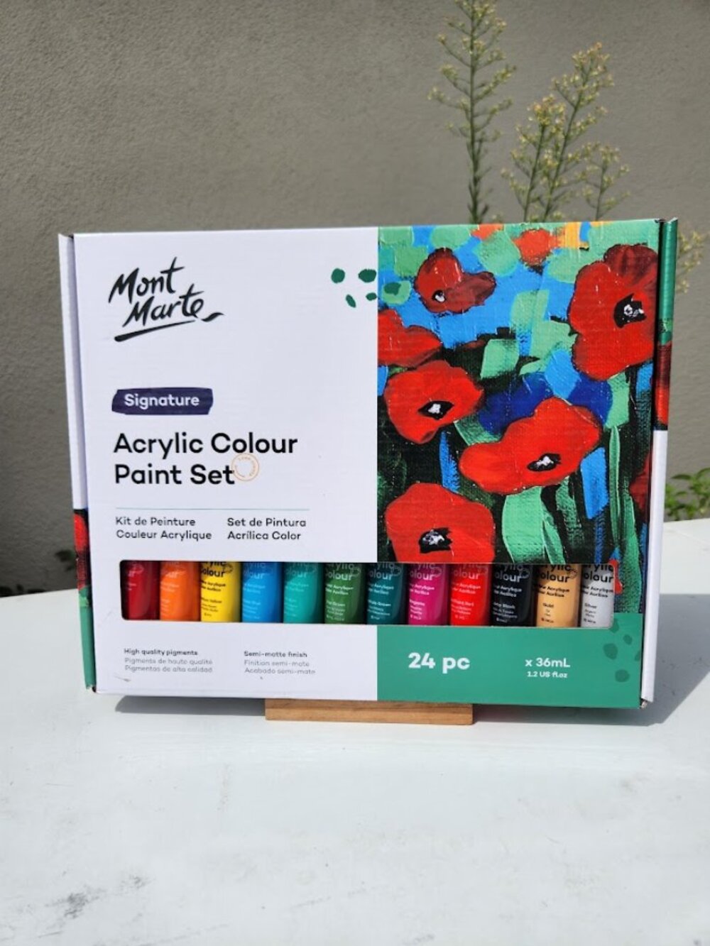 New Mont Marte Acrylic Paint Paints Set 24 Colors 36ml Tubes Art Supplies Craft